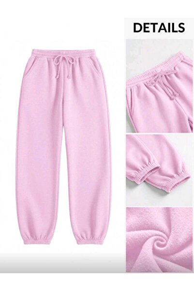 FAVORİST Μαλακό αθλητικό παντελόνι με ελαστικό πόδι επένδυση fleece Unisex