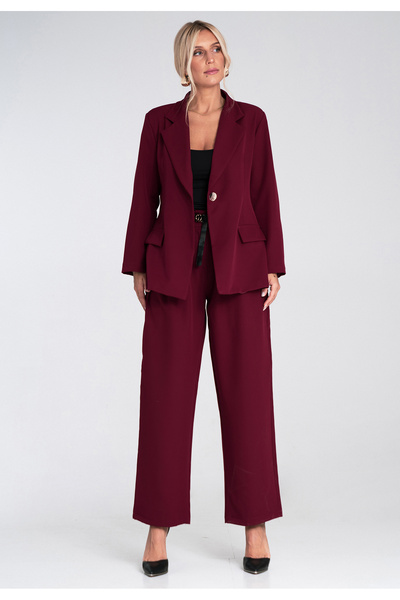 Figl Women's loose suit - Women's suit with wide pants - Cherry M1248 size XL