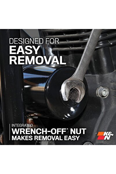 K&N فلتر زيت الدراجات النارية KN-171B - عالي الأداء، مناسب لدراجات هارلي ديفيدسون