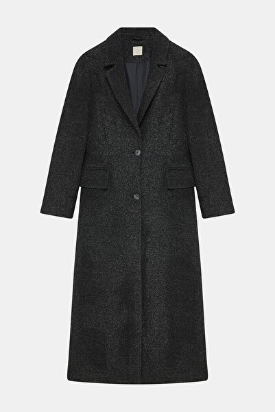 W Collection ANTRASİT UZUN MANTO