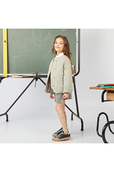 KİABİ Checked pleated skort GREY