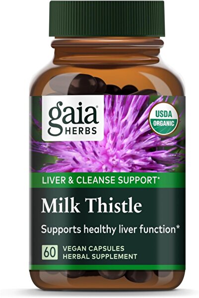 GAIA HERBS بذور شوك الحليب، 60 كبسولة نباتية سائلة