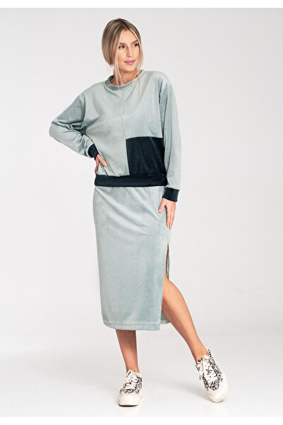 Figl Velour tracksuit set - set with skirt - M1036 mint size S