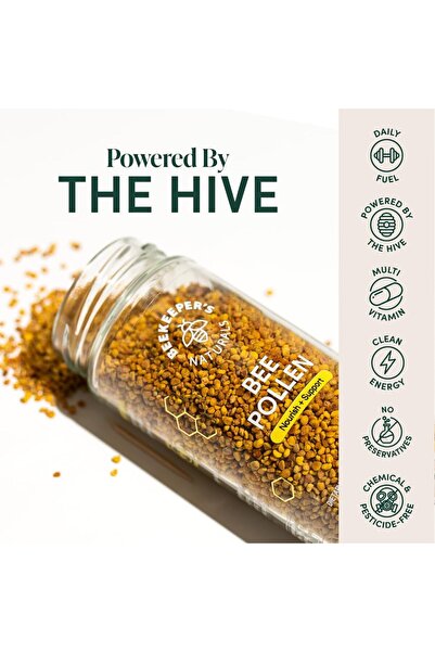 Beekeeper's Naturals 100% Raw Bee Pollen Granules, Paleo & Keto Friendly, Gluten-Free, 5.5 oz