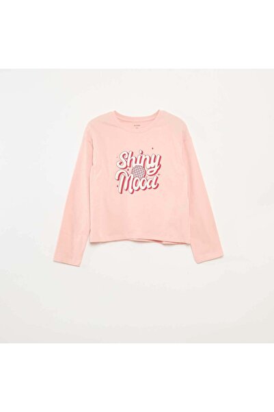 KİABİ Long-sleeved printed T-shirt PINK