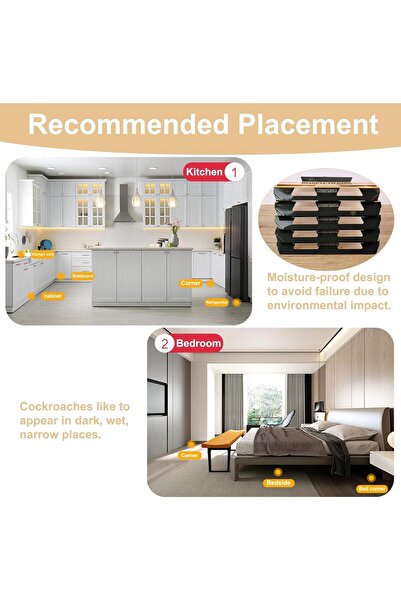 Saharaz Roach Trap Sticky Glue Traps (10 Pack),Long Lasting and Strong Sticky Cockroach Catcher,Non-Toxic