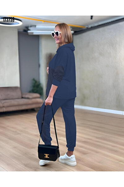 moda wanilia Women's Two-Piece Suit K Hooded Long Sleeve Viscose Two Thread Blouse Pants