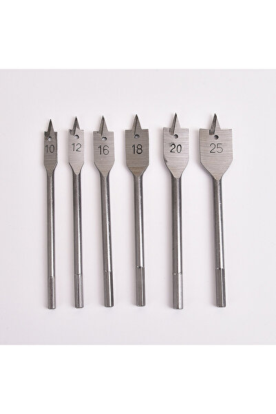 JInsh مجموعة رؤوس مثقاب مسطحة مخصصة لأعمال النجارة، مكونة من 6 قطع، بمقاس 10-25 مم/0.39 بوصة إلى 0.98 بوصة، مزودة برؤوس مثقاب متعددة