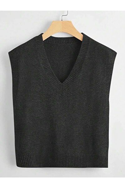 ATE ÖZGÜNEŞ TRİKO TEKSTİL Women's Knitwear V-Neck Solid Sweater