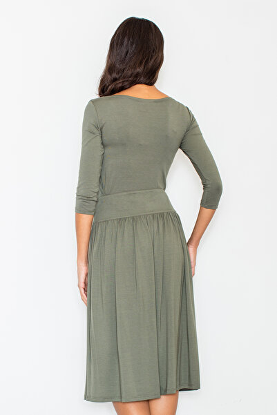 Figl Elegant midi set, olive, with 3/4 sleeves, M322, size S