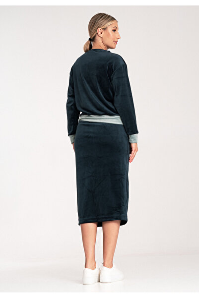 Figl Velour tracksuit set - set with skirt - M1036 navy blue size S