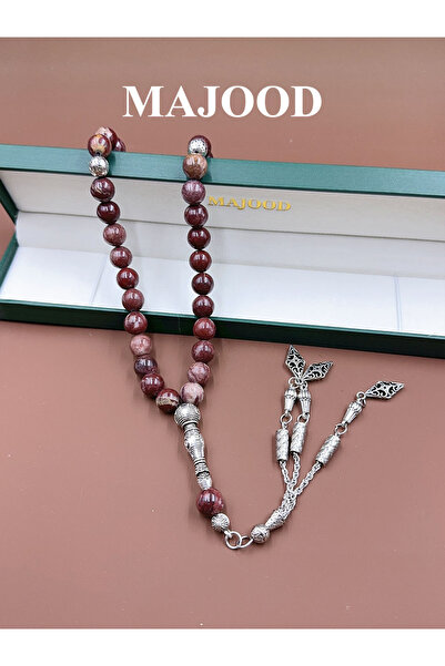 MAJOOD 33 سبحة صلاة من العقيق الطبيعي/سبحة/10 مم/للرجال والنساء/هدية رمضانية ...