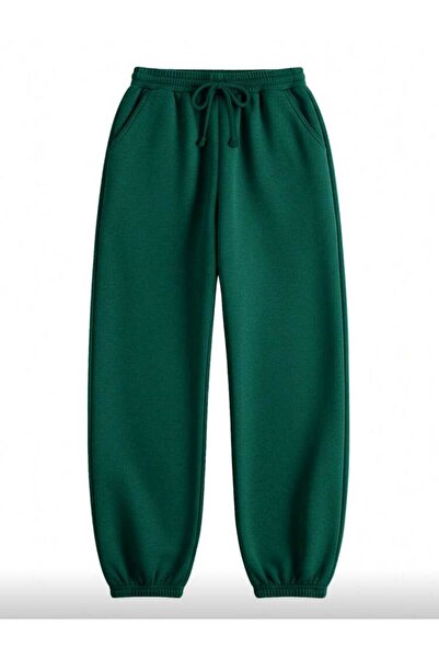 FAVORİST Soft Sweatpants with Elasticated Legs Fleece-Lined Unisex