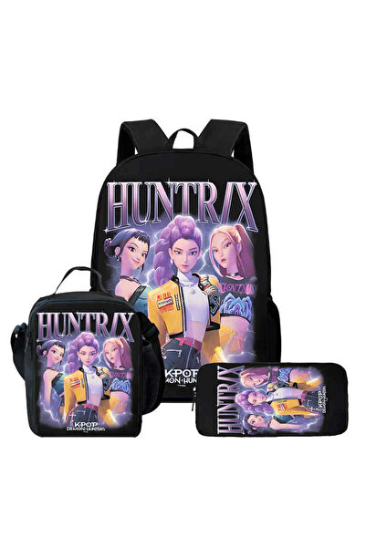 NO BRAND Kpop, Witch Hunters, Student Backpack, 3-Piece Set, Large Capacity, ...