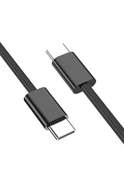 OEM USB-C to USB-C 60W PD cable, fast charging, 1m, durable fabric, compatible with iPhone & Android