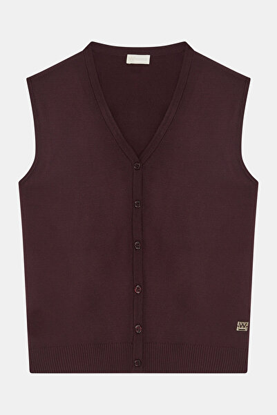 W Collection Claret Red Knitwear Vest