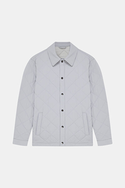 W Collection Buttoned Stone Coat