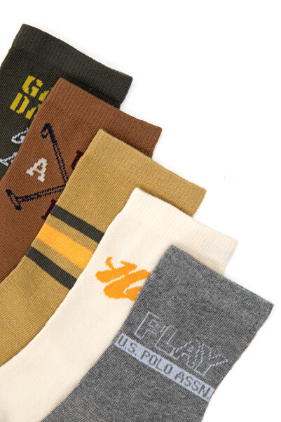 U.S. Polo Assn. Boy's Khaki Socks 50318045-Vr027