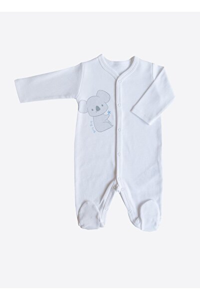 kitikate Organic Cute Koala 3-Piece Booties Romper Blue