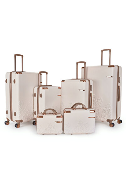 LİMRA A large travel bag set consisting of 6 luggage bags of various sizes, made of strong and durable material.