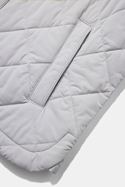 W Collection Buttoned Stone Coat