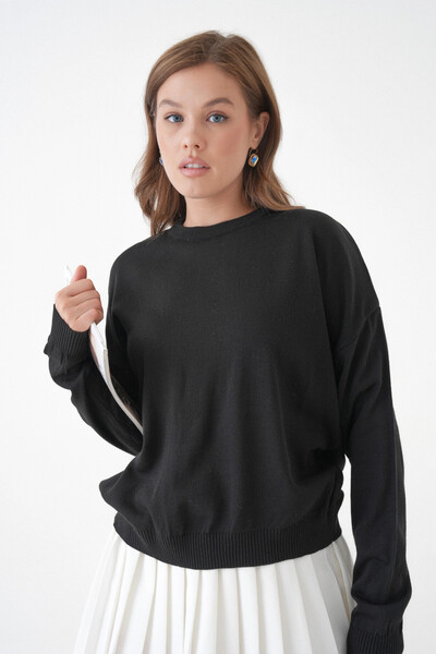 Park Karon Pulover de damă cu guler rotund oversize tricotaj