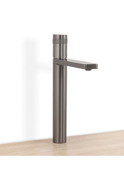 Maison Mex Tall washbasin mixer, CASCADE, l.20.6 H.31.6 cm, brushed gray