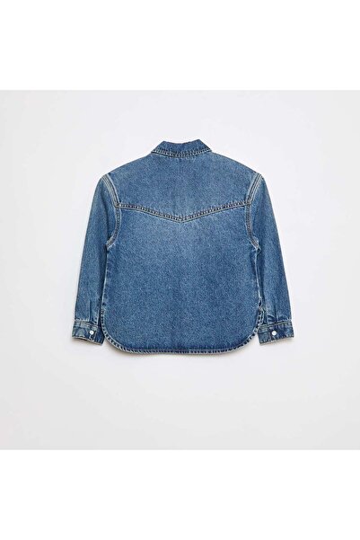 KİABİ Denim shirt with embroidery BLUE