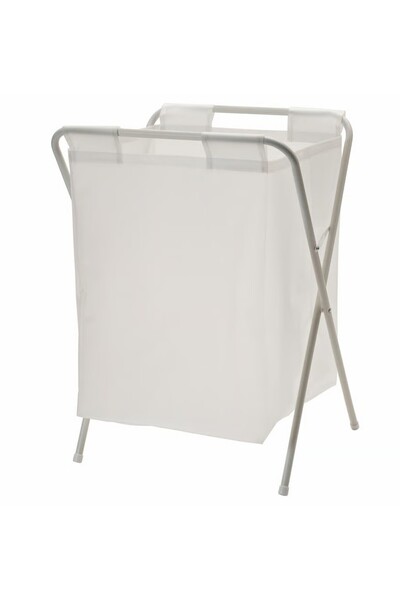 EliteEco IKEA JÄLL Laundry Bag with Stand – 50L Foldable White Mesh Hamper for Small Spaces