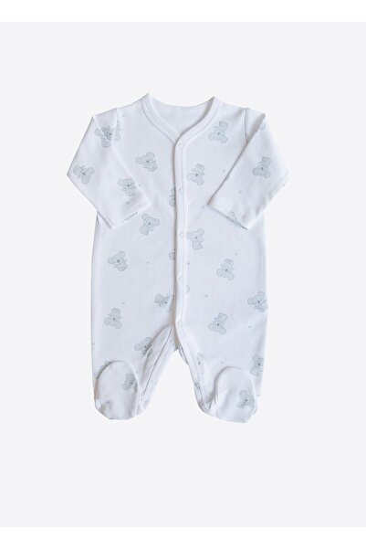 kitikate Organic Cute Koala 3-Piece Booties Romper Blue