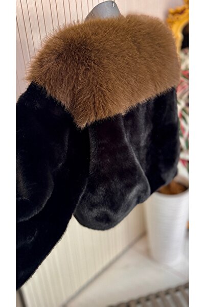 ŞEHRAZAT BUTİK Belt Detailed Short Design Fur