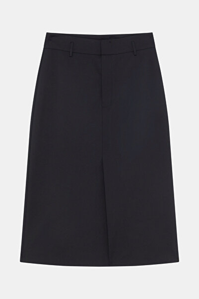 W Collection SİYAH YÜNLÜ KALEM ETEK