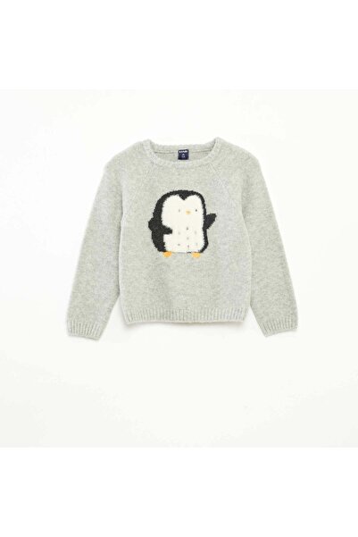KİABİ Penguin Jacquard Sweater GREY