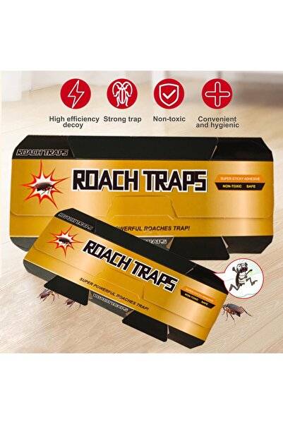 Saharaz Roach Trap Sticky Glue Traps (10 Pack),Long Lasting and Strong Sticky Cockroach Catcher,Non-Toxic