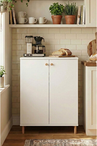 PEKA 2 Kapaklı 3 Raflı Çok Amaçlı Dolap – Mutfak & Banyo Düzenleyici