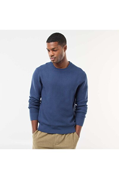 KİABİ Fine Gauge Crew Neck Sweater BLUE