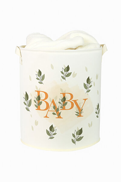 HomyJRs Baby writing Printed drawstring multi-purpose toy storage dirty laundry folding organizer basket 37x40