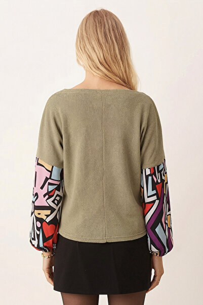 armonika Women's Mint Sleeve Colorful Casual Blouse Arm-20K001085