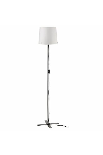 EliteEco IKEA BARLAST Basic Minimalist Modern Floor Lamp with Shade, Black White 150 Centimetres E27