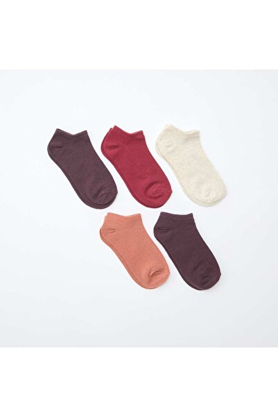 KİABİ Pack of 5 pairs of invisible socks RED
