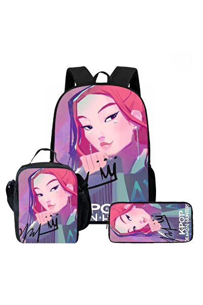 NO BRAND كيه بوب، حقيبة ظهر صائدي الساحرات، طقم سفر عادي من 3 قطع، الصورة 9