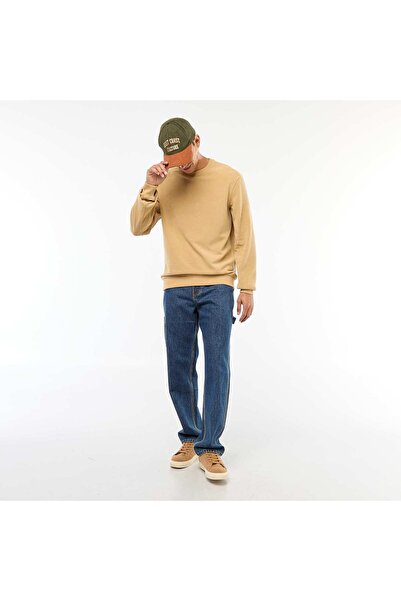 KİABİ Regular Fit Knit Sweater with Textured Design BEIGE