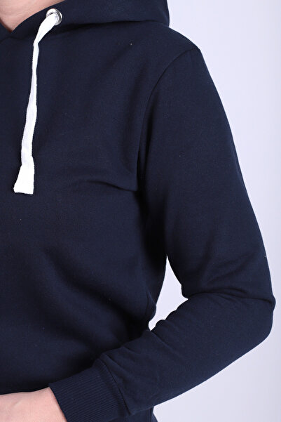 armonika Жіночий синій світшот з капюшоном і шардоном ARM-26K135014