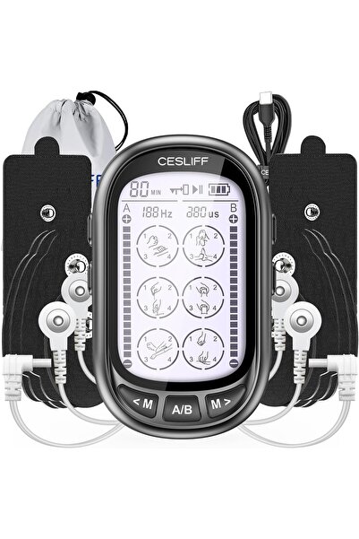 CESLIFF Dual Channel TENS EMS Unit - 24 Modes, 36 Levels, Large Screen Muscle Stimulator (CESLIFF)