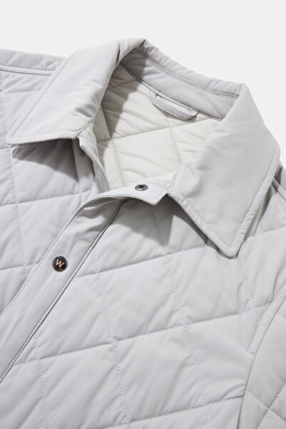 W Collection Buttoned Stone Coat