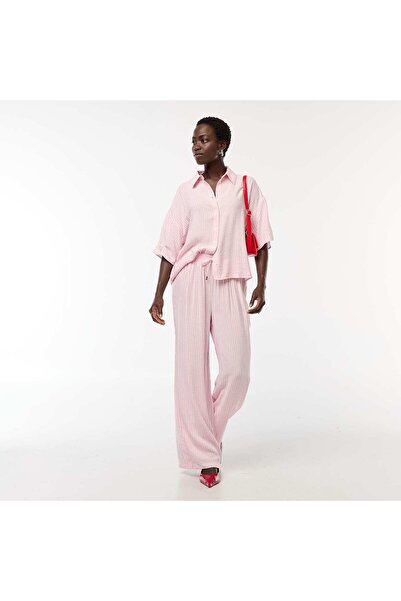 KİABİ Striped Short-Sleeve Shirt PINK