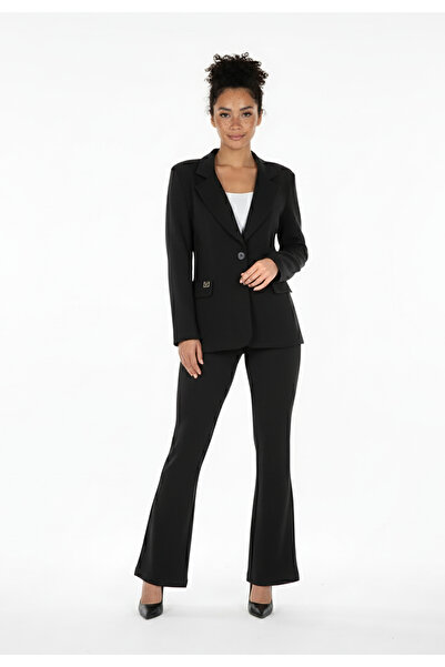 Figl Set costum de damă - Costum negru de damă - M1273 mărimea M