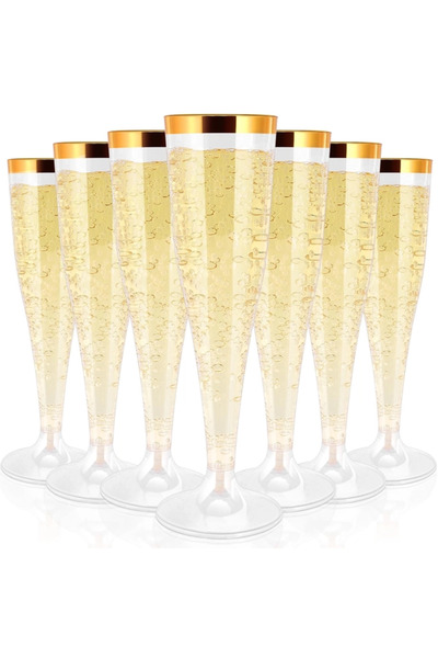 OEM Plastic champagne glasses, set of 30 pieces, 133 ml