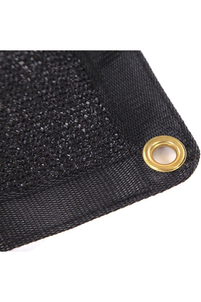 OEM Edged mesh, with metal rings, black, 90% shading for fence, balcony, terrace, 3x3m