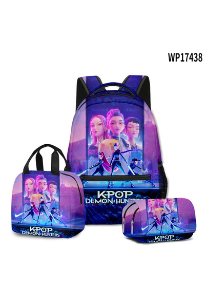 OEM K-POP Witch Hunters, Student Backpack, 3-Piece Set (Backpack + Lunch Bag + Pencil Case), Style 14
